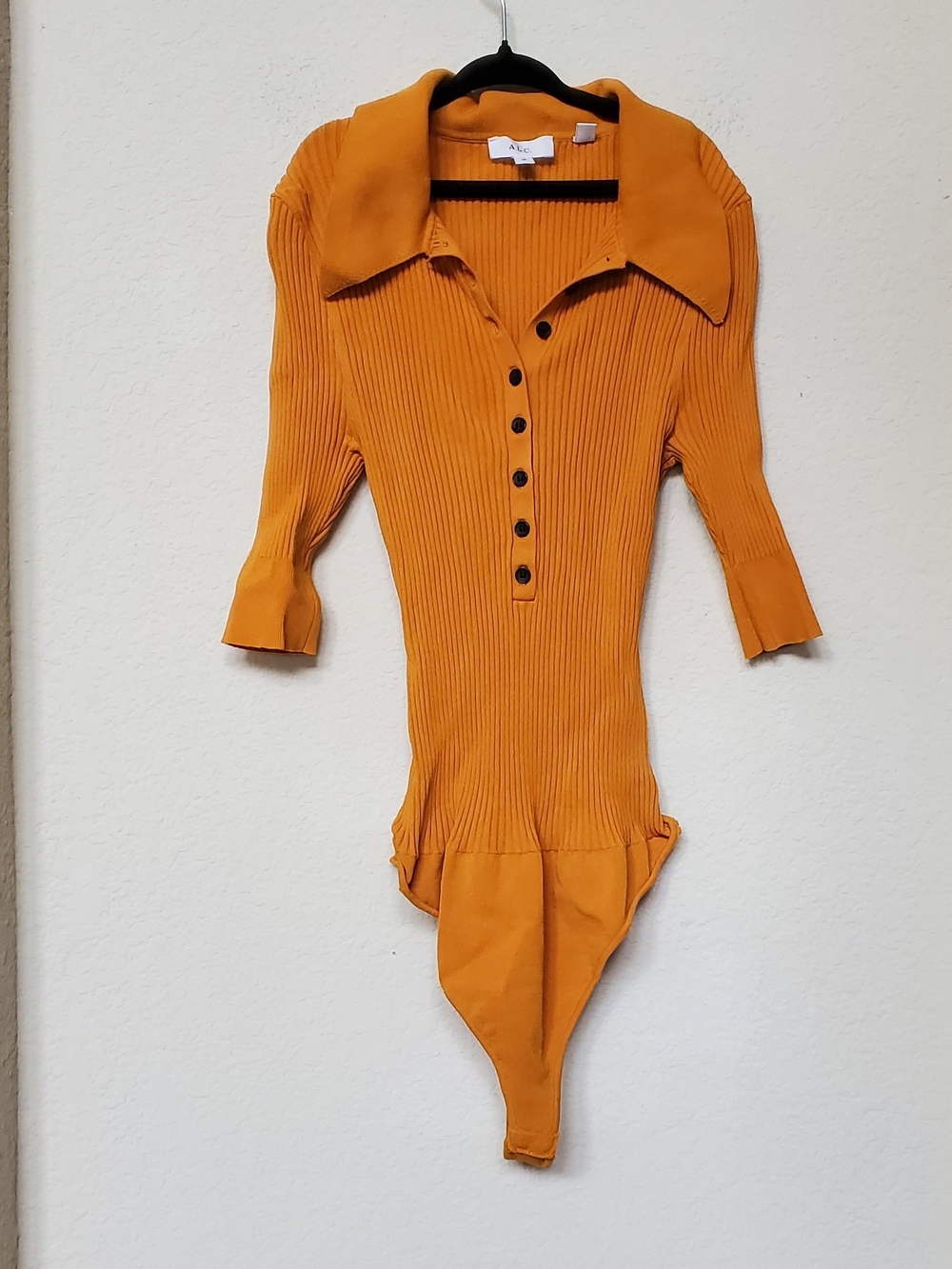 A.L.C. x Petra Flannery Dia Stretch Knit Bodysuit.  Size Medium